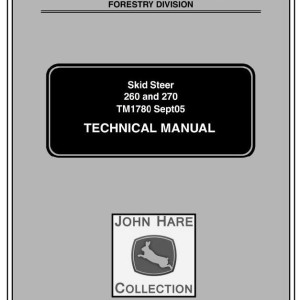 John Deere 260 270 Skid Steer Technical Manual TM1780