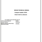 John Deere 27ZTS Excavator Repair Technical Manual TM1837