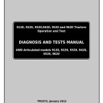 John Deere 9120 9220 9320 9420 9520 9620 Tractor Diagnosis Operation Test Manual TM1972