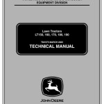 John Deere LT150 LT160 LT170 LT180 LT190 Lawn Tractor Technical Manual TM1975