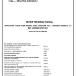 John Deere 250D 300D Articulated Dump Truck Repair Technical Manual TM2116