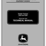 John Deere X495 X595 Lawn Garden Tractor Export Edition Technical Manual TM2158
