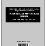 John Deere 5225 5325 5425 5525 5625 5603 Tractor Diagnosis Test Service Manual TM2197