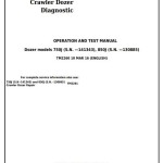 John Deere 750J 850J Crawler Dozer Diagnostic Operation Test Manual TM2260