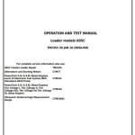 John Deere 605C Crawler Loader Operation Test Manual TM2353