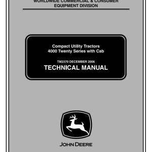 John Deere 4120 4320 4520 4720 Compact Utility Tractor Technical Manual TM2370
