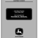 John Deere X110 X120 X140 Lawn Tractor Technical Manual TM2373