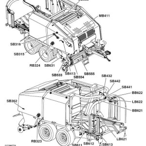 John Deere C440R Wrapping Baler Diagnostic Technical Manual TM301019