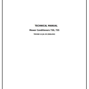 John Deere 730 735 Mower-Conditioner Technical Manual TM3308