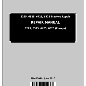 John Deere 6225 6325 6425 6525 (European) Tractor Repair Manual TM401019