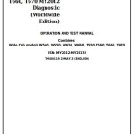 John Deere W540 to W660, T550 to T670 Combine Diagnostic Operation Test Manual TM404119