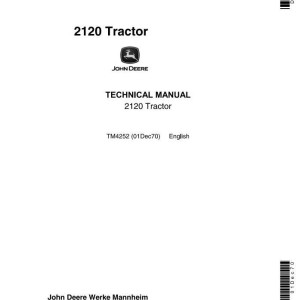 John Deere 2020 2120 Tractor Technical Manual TM4252