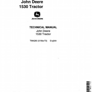 John Deere 1530 Tractor Technical Manual TM4280