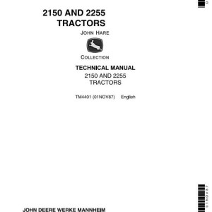 John Deere 2150 2255 Tractor Technical Manual TM4401