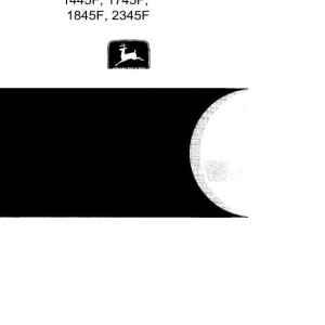 John Deere 1445F 1745F 1845F 2345F Tractor Technical Manual TM4481
