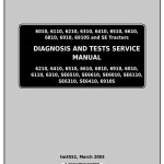 John Deere 6010 6110 6210 6310 6410 6510 6610 6810 6910 Tractor Diagnosis Test Service Manual TM4552