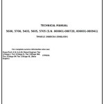 John Deere 5403 5600 5605 5700 5705 Brazil Tractor Technical Manual TM4812