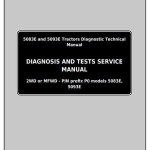 John Deere 5083E 5093E Tractor Diagnostic Test Service Manual TM607119