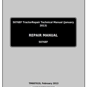 John Deere 5076EF Tractor Repair Technical Manual TM607619