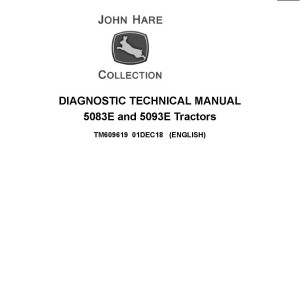John Deere 5083E 5093E Tractor Diagnostic Technical Service Manual TM609619