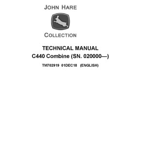 John Deere C440 Combine Technical Manual TM702919