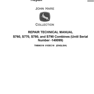 John Deere S760 to S790 Combine Repair Technical Manual TM806319
