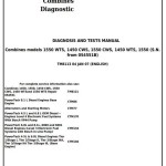 John Deere 1450 1550 CWS WTS Combine Diagnosis Test Manual TM8113