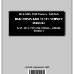 John Deere 6415 6615 7515 Tractor Diagnosis Test Service Manual TM8128
