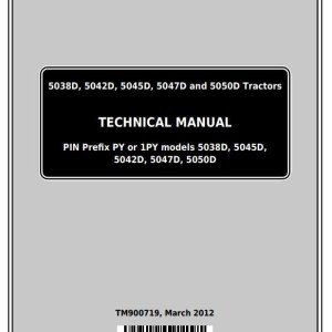 John Deere 5036D to 5305 Tractor Technical Manual TM900719
