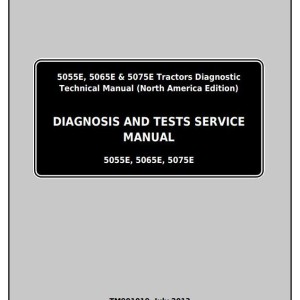 John Deere 5055E 5065E 5075E Tractor Diagnostic Test Service Manual TM901019