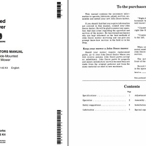 John Deere 10 Operators Manual OMH91145