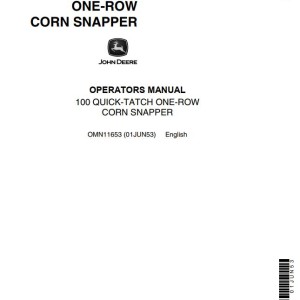 John Deere 100 Operators Manual OMN11653