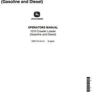 John Deere 1010 Crawler Loader Operators Manual
