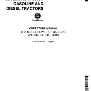 John Deere 1010 Operators Manual OMT17340