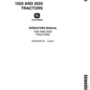 John Deere 1020 2020 Operators Manual OMR48388