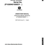 John Deere 1026 Operators Manual OMTY20730
