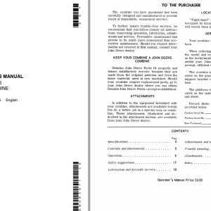 John Deere 106 Operators Manual