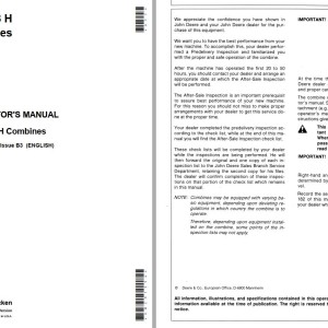 John Deere 1068H Operator's Manual OMZ91554