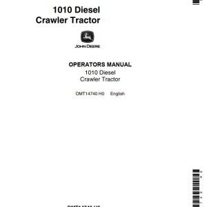 John Deere 110 Operators Manual OMT14740