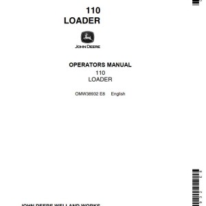 John Deere 110 Operators Manual OMW38932
