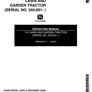 John Deere 112 Operators Manual