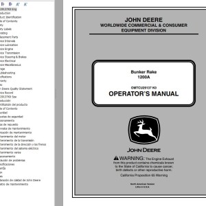 John Deere 1200A Operator's Manual