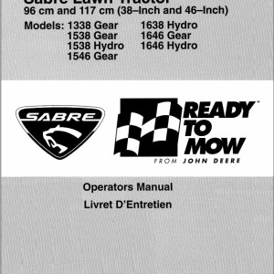 John Deere 1338 Gear to 1646 Hydro Operators Manual EN FR ES