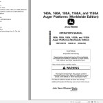 John Deere 140A 160A 180A 1160A 1180A Operator's Manual OMFH335785