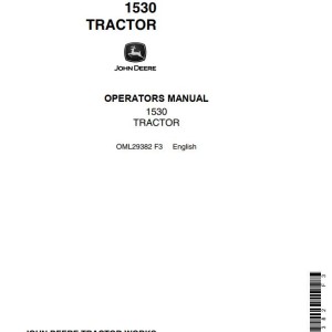 John Deere 1530 Operators Manual OML29382