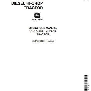 John Deere 2010 Operators Manual OMT16004