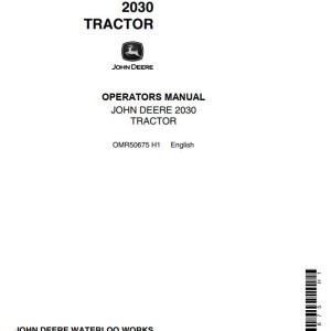 John Deere 2030 Operators Manual