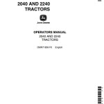 John Deere 2040 2240 Operators Manual OMR71859