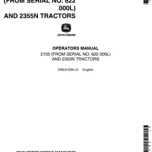 John Deere 2155 2355N Operators Manual