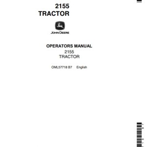 John Deere 2155 Operators Manual OML57718